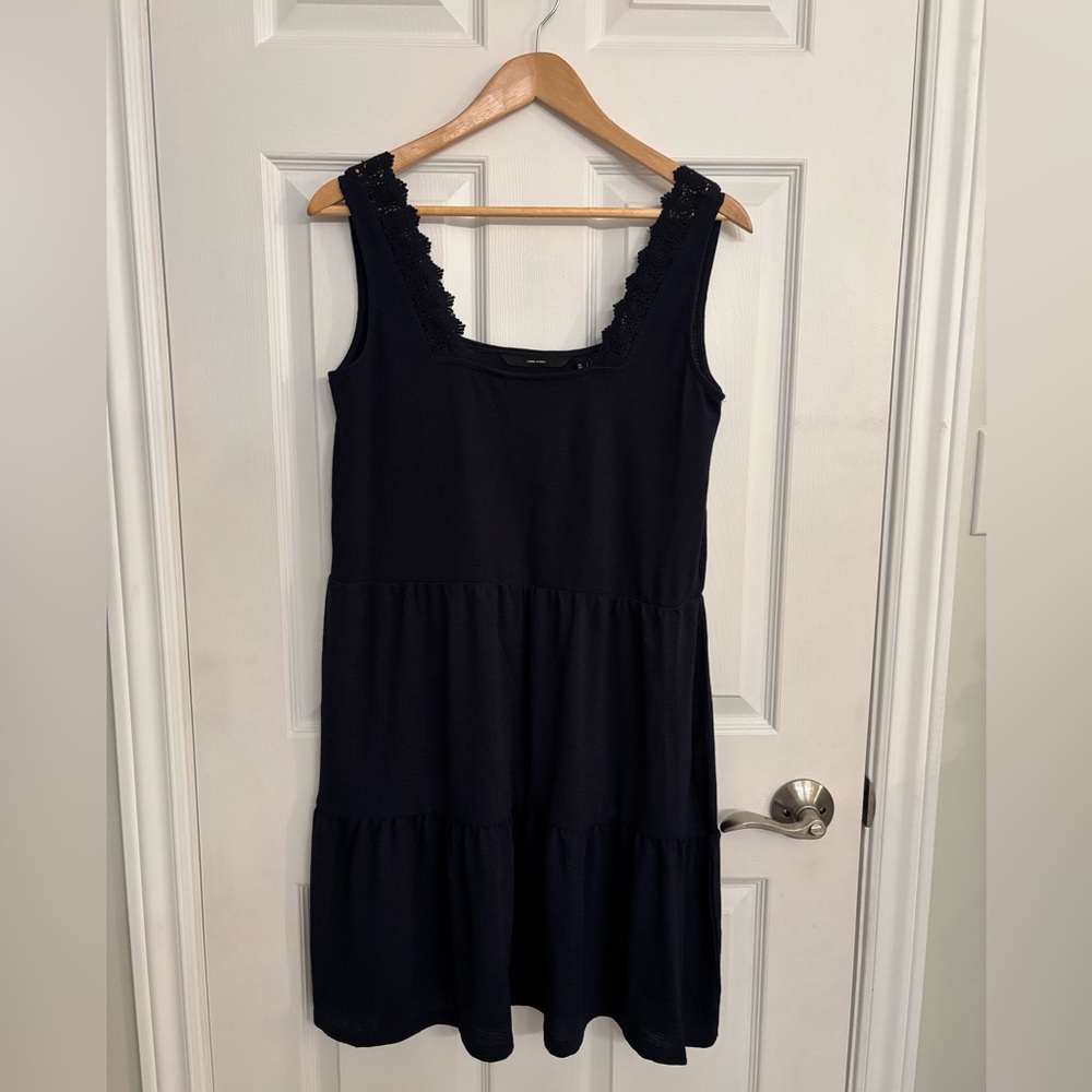 Vero Moda Navy Sleeveless Scoop Neck Sundress
